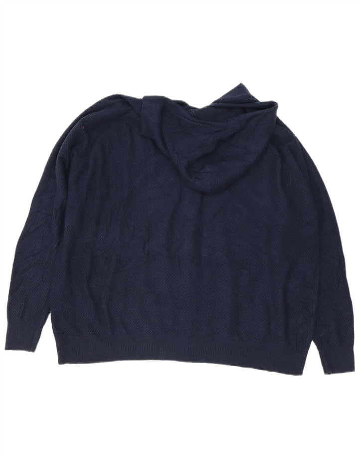 Marks & Spencer Jersey con cuello y cremallera para hombre XL Viscosa azul marino