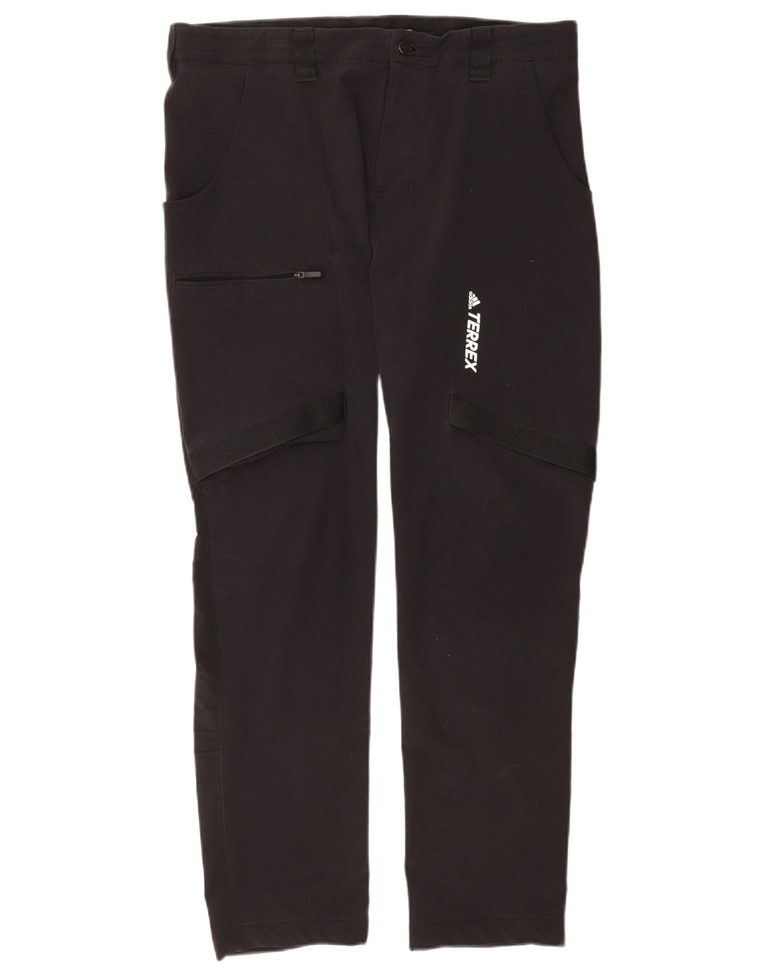 Adidas Hombre Terrex Hiking Cargo Pantalones W36 L29 Poliamida Negra