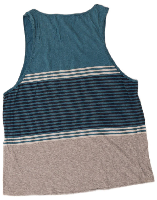 Rip Curl Camiseta sin mangas para mujer Reino Unido 16 Algodón a rayas azul grande