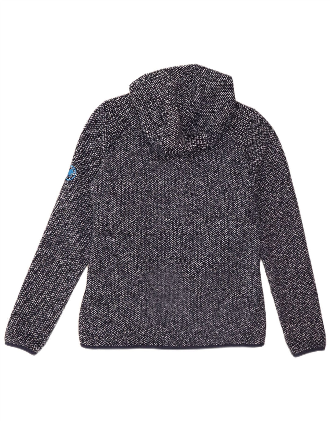 Mammut Mujer Zip Sudadera Con Capucha Suéter Pequeño Poliéster Moteado Azul