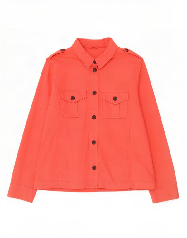 Gap Camisa Militar de Manga Larga para Mujer UK 40 XL Rojo
