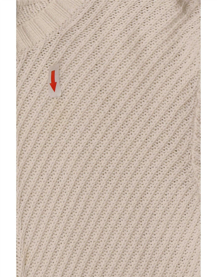 Marks & Spencer Suéter tipo jersey con cuello barco para mujer UK 14 Medium Off White