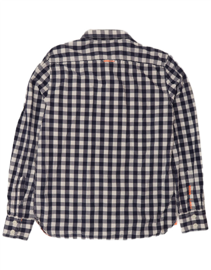 Camisa Superdry para hombre 2XL Algodón a cuadros azul marino
