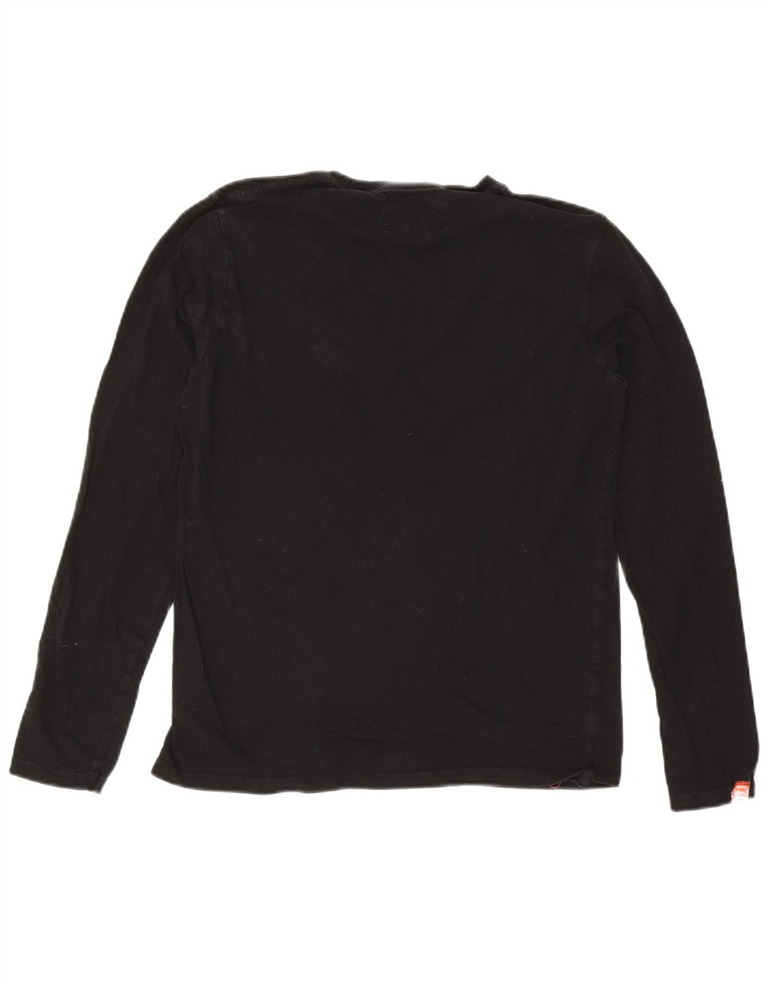 Superdry Hombre Top Manga Larga Grande Algodón Negro