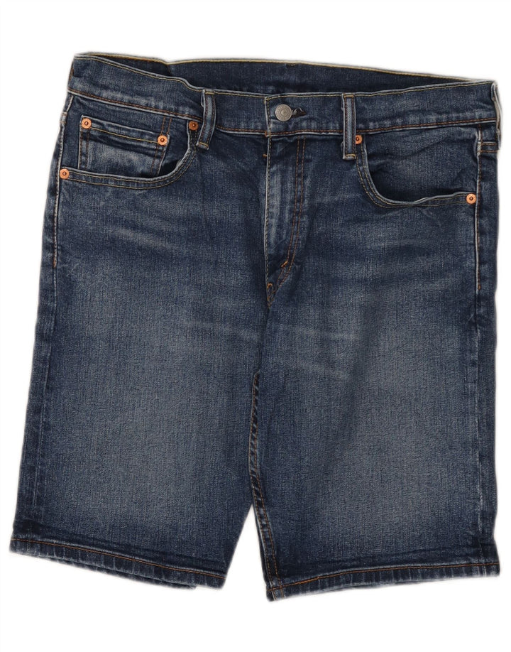 LEVI'S Mens 502 Denim Shorts W32 Algodón Azul Medio