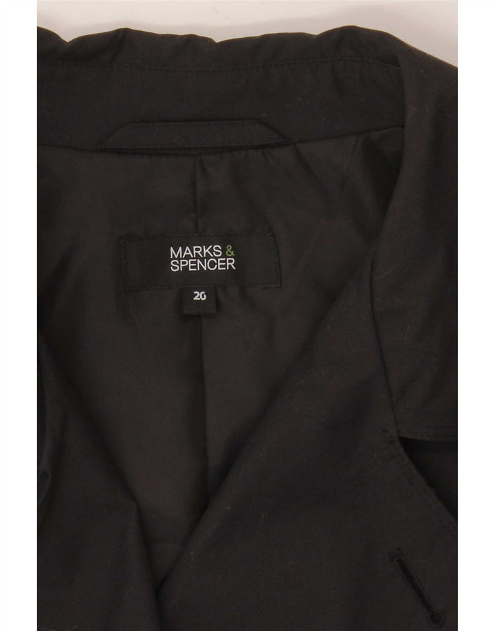 Marks & Spencer Gabardina para mujer UK 20 2XL Poliéster negro