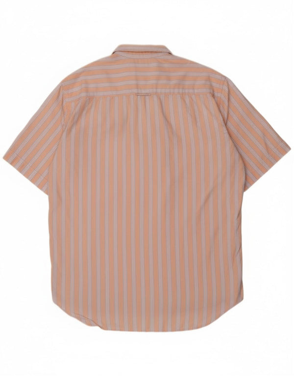 Marlboro Classics Camisa De Manga Corta Para Hombre 3XL Algodón A Rayas Rosa