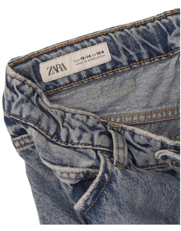 Zara Vaqueros Capri Cargo para Niños 13-14 Años W28 L22 Azul