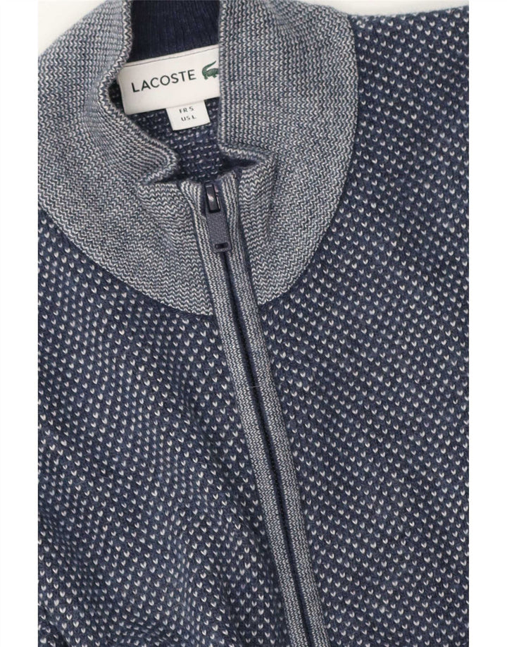 Lacoste Cárdigan para hombre talla 5 grande azul marino moteado