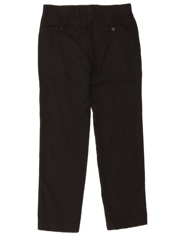 Pantalones chinos rectos para mujer Marks & Spencer W32 L31 Poliéster negro