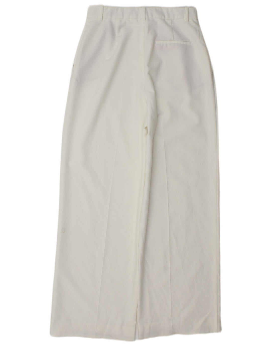 Zara Mujer Pantalón Chino De Pierna Ancha Mediano W28 L31 Blanco