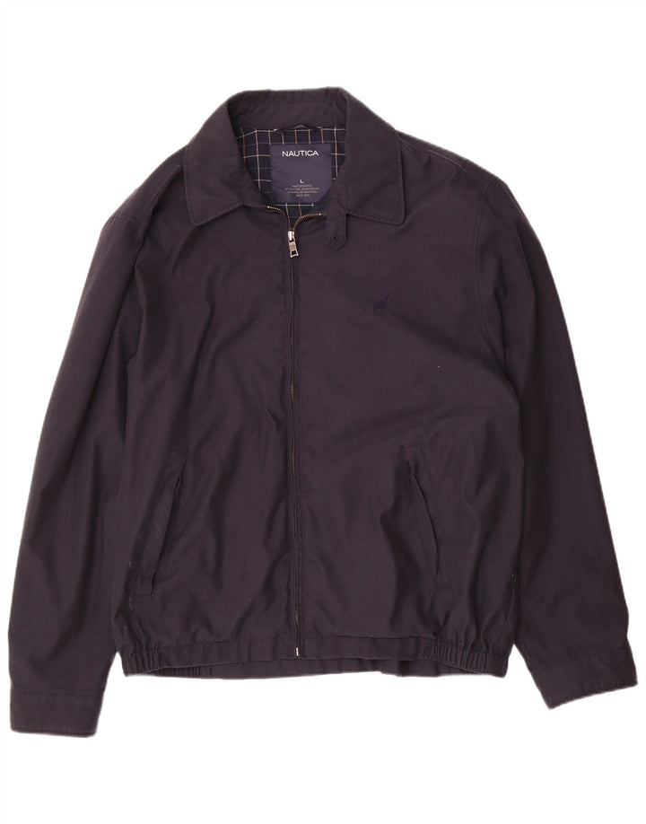 Nautica Chaqueta Bomber para Hombre UK 40 Grande Poliéster Azul Marino