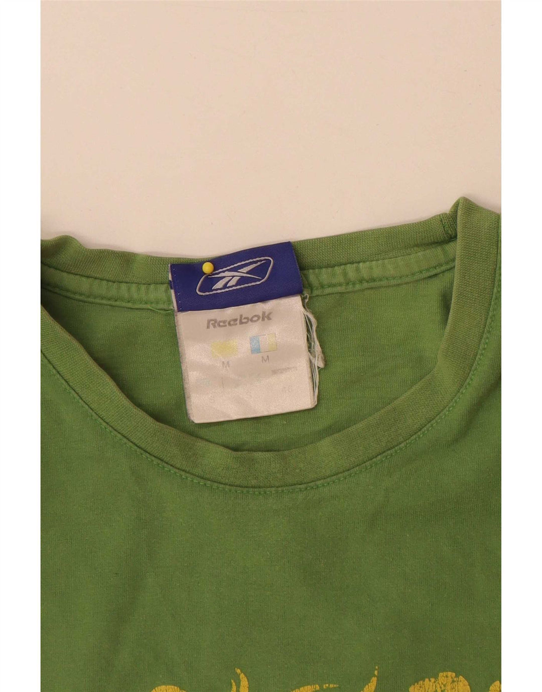 Reebok - Camiseta gráfica para hombre, talla pequeña, algodón verde