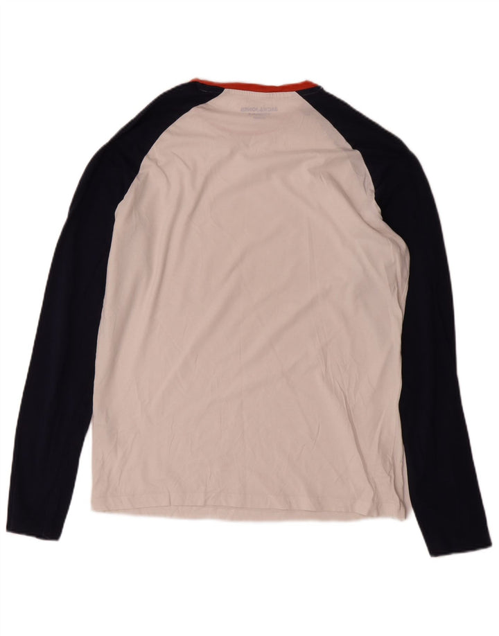 Jack & Jones Hombre Regular Fit Top Manga Larga Medium White Colorblock