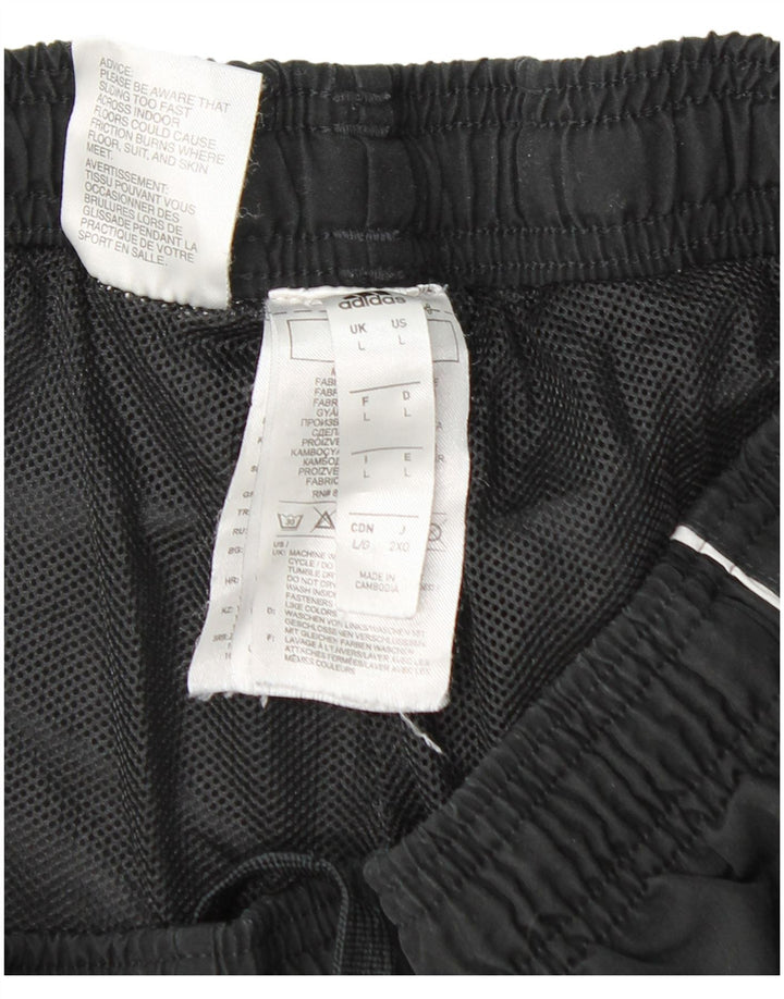 ADIDAS Mens Tracksuit Trousers Large  Black Polyester