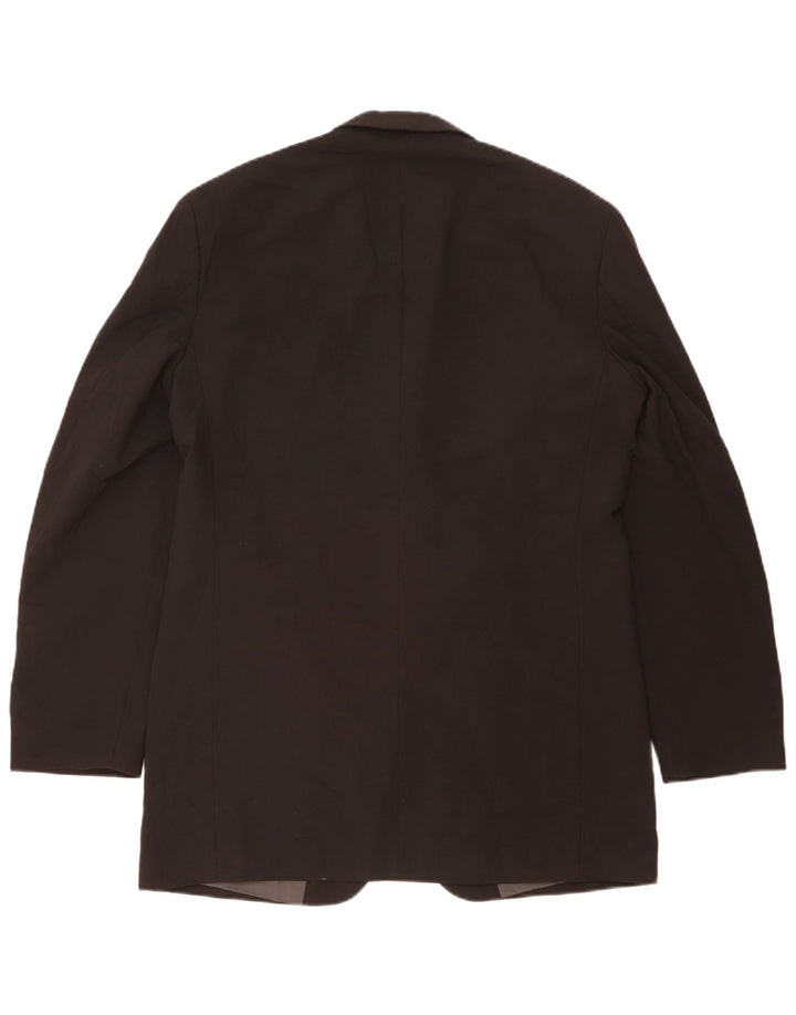 Marks & Spencer Chaqueta tipo blazer de 3 botones para hombre UK 40 Mediano Poliéster negro