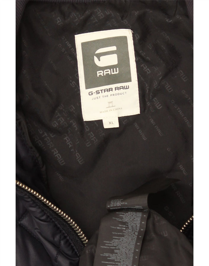 G-Star Chaqueta acolchada con capucha para hombre UK 42 XL Poliéster azul marino