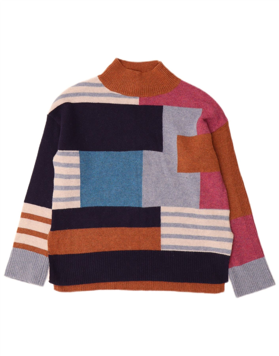 WHITE STUFF Suéter tipo jersey con cuello alto para mujer UK 8 Small Multicolor