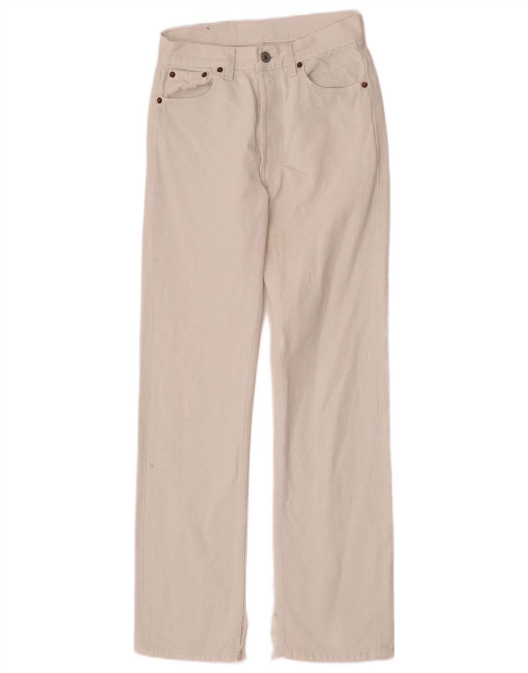 Levi's Mujer 501 Vaqueros Rectos W28 L32 Algodón Blanco