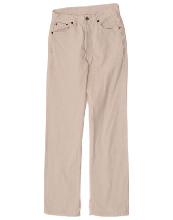 Levi's Mujer 501 Vaqueros Rectos W28 L32 Algodón Blanco