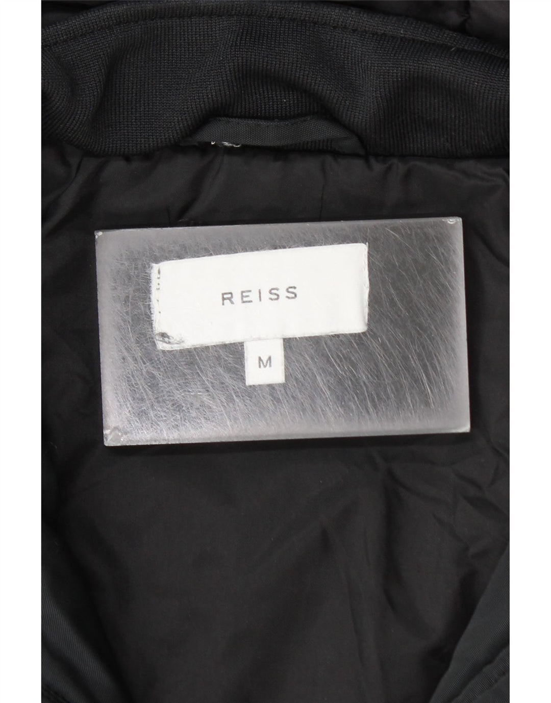 Chaqueta cortavientos con capucha Reiss para hombre UK 38 Medium Black Cotton