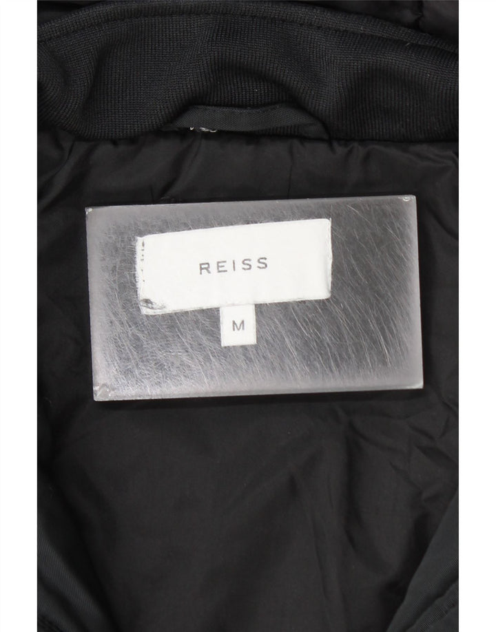 Chaqueta cortavientos con capucha Reiss para hombre UK 38 Medium Black Cotton