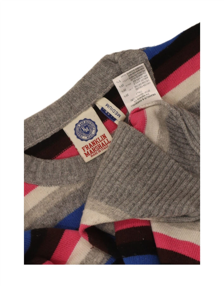 Franklin Marshall - Jersey de cuello redondo para hombre, talla mediana, multicolor