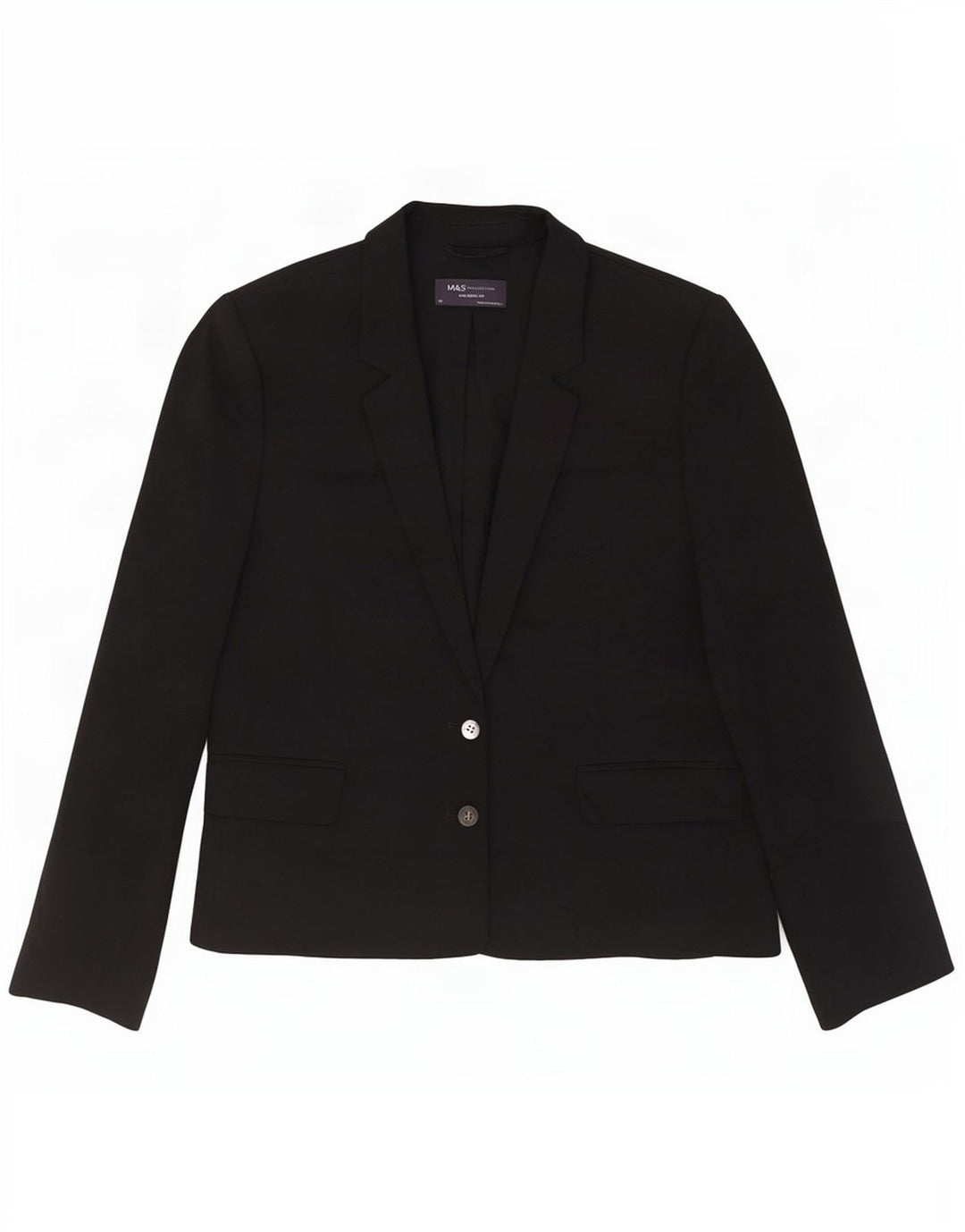 Marks & Spencer Chaqueta Blazer de Corte Entallado para Mujer UK 44 Mediano Negro