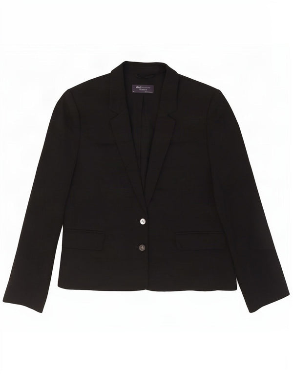 Marks & Spencer Chaqueta Blazer de Corte Entallado para Mujer UK 44 Mediano Negro