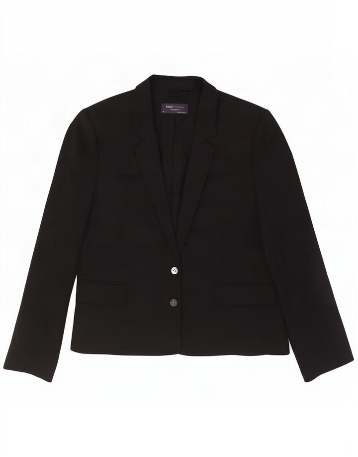 Marks & Spencer Chaqueta Blazer de Corte Entallado para Mujer UK 44 Mediano Negro