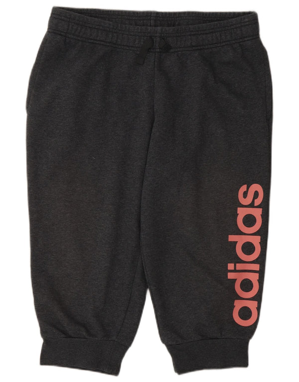 Adidas Mujer Graphic Capri Chándal Pantalones Joggers UK 16/18 Grande Gris