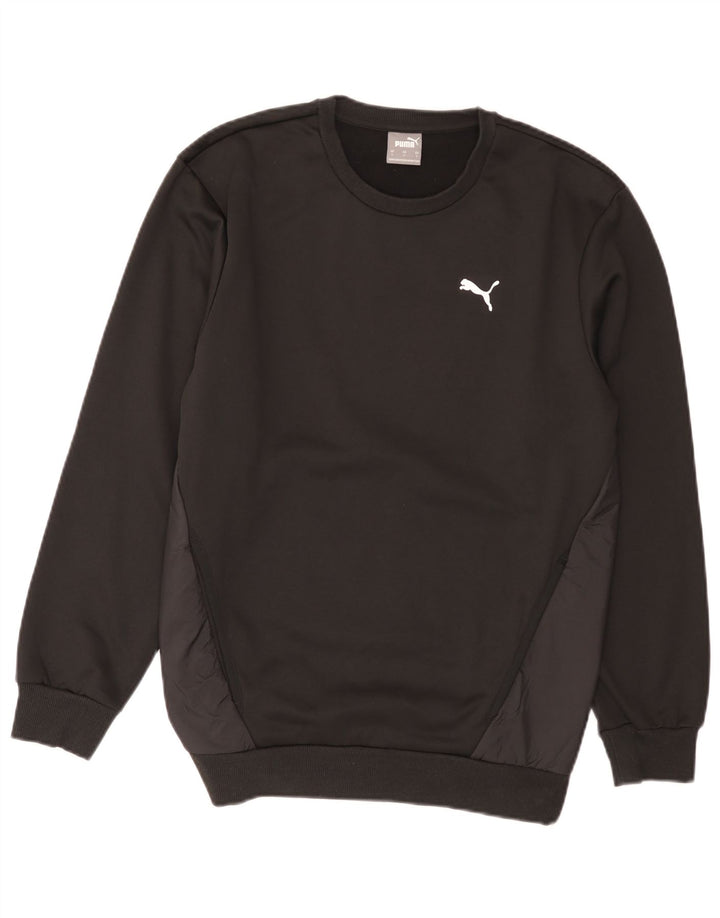 Puma Hombre Sudadera Jumper Small Negro Colorblock Algodón