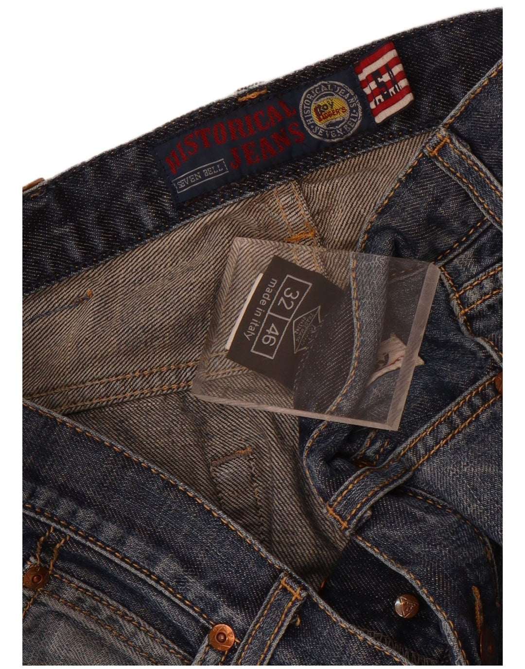 Roy Rogers Vaqueros rectos para hombre W32 L35 Algodón azul marino