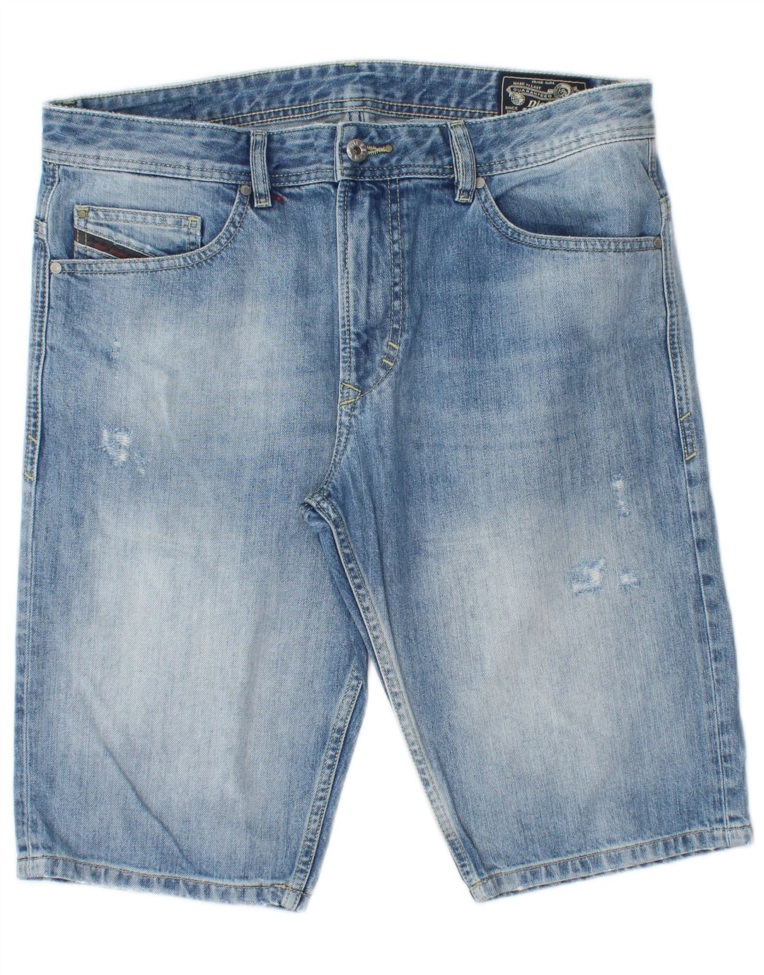 DIESEL Pantalones cortos de mezclilla desgastados para hombre W34 Algodón azul grande