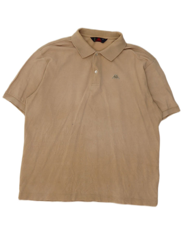 Polo Kappa Hombre Grande Beige Algodón