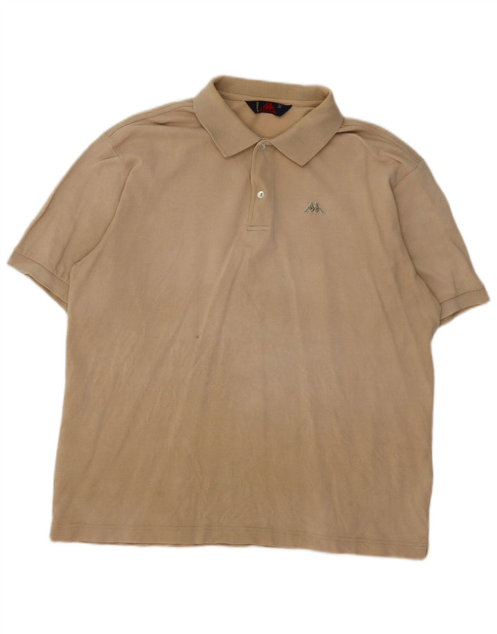 Polo Kappa Hombre Grande Beige Algodón