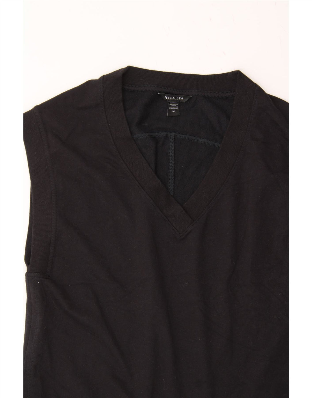 ATHLETA Womens Sleeveless Sweatshirt Jumper UK 14 Medium Black Cotton Vintage Athleta and Second-Hand Athleta from Messina Hembry 