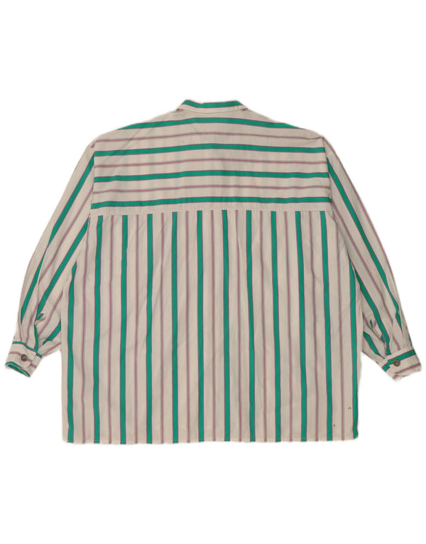 Camisa Benetton Mujer ES 40 XL Blanco Rayas