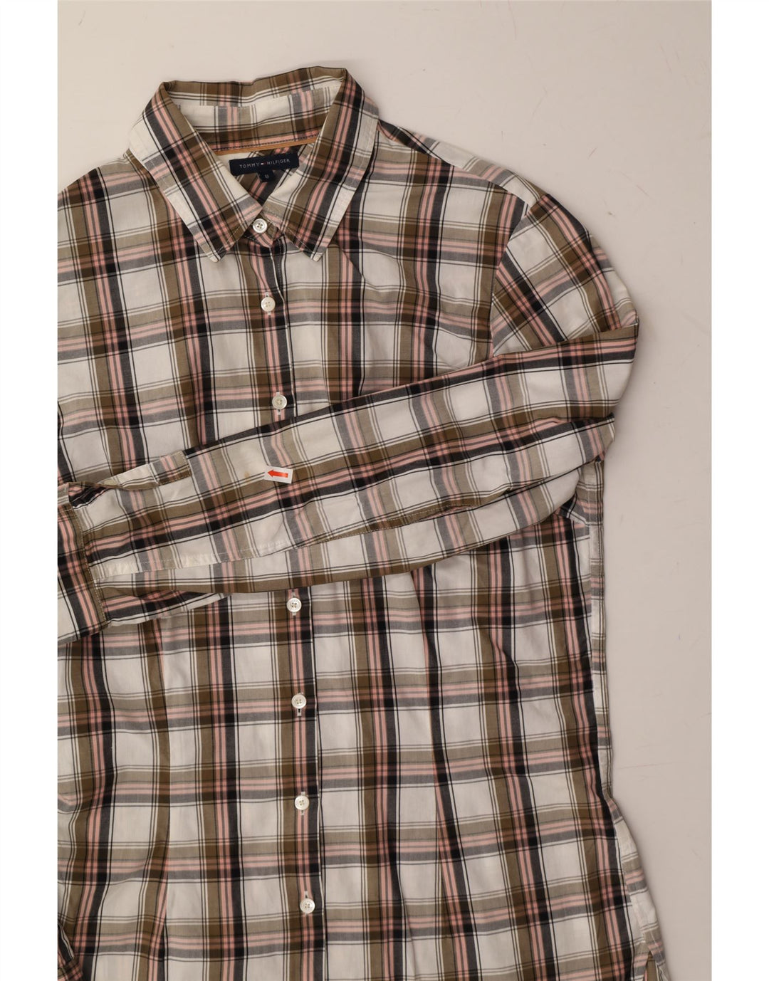 TOMMY HILFIGER Womens Shirt US 8 Medium Multicoloured Check Vintage Tommy Hilfiger and Second-Hand Tommy Hilfiger from Messina Hembry 