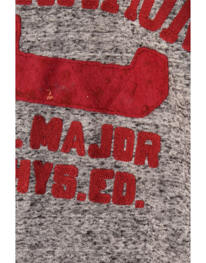 CHAMPION Sudadera gráfica para hombre Jersey pequeño de algodón moteado gris