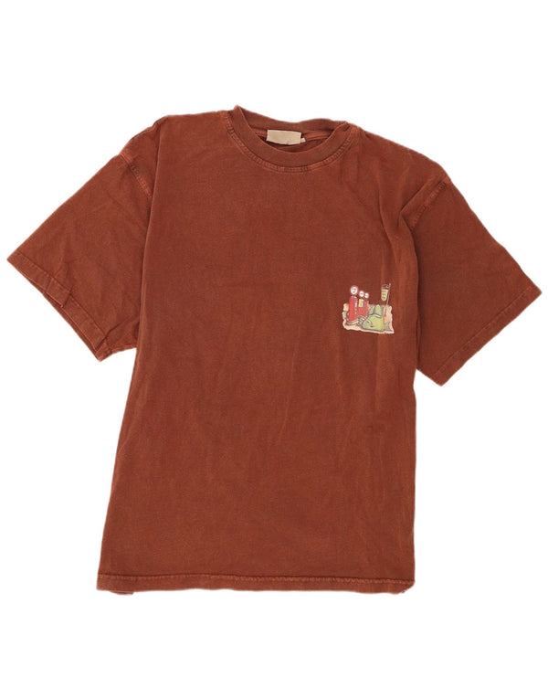 Weird Fish Camiseta gráfica para hombre Top XL Algodón marrón