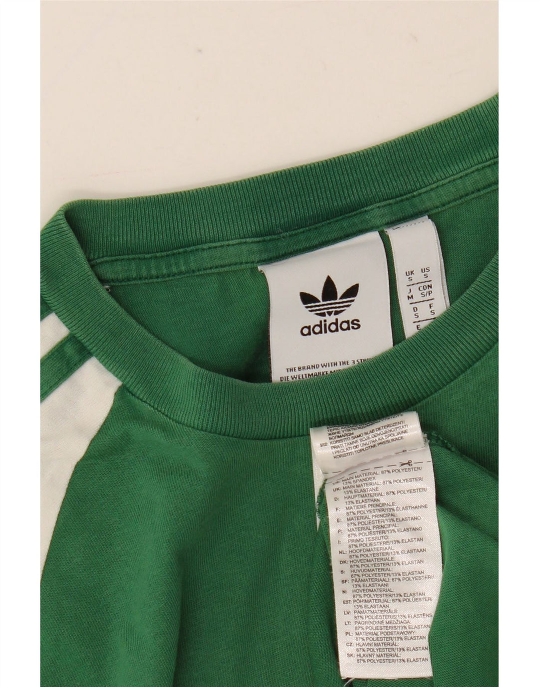 Adidas Hombre Camiseta Top Small Verde Colorblock Poliéster
