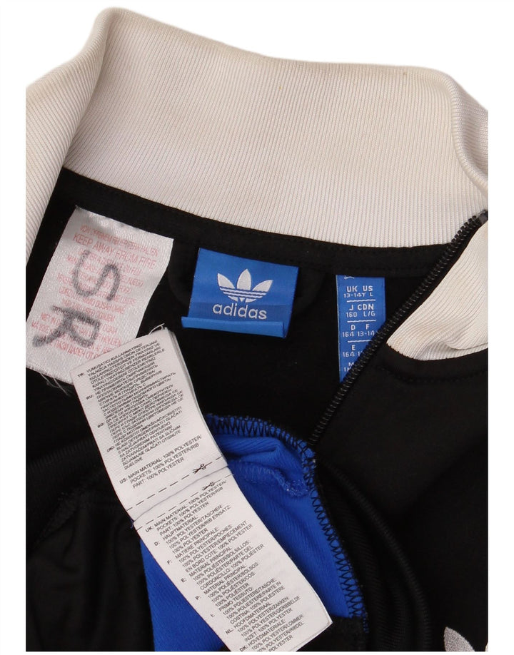 ADIDAS Chaqueta de chándal para niño 13-14 años Negro Poliéster color block