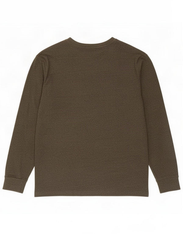 Polo Ralph Lauren Camiseta para hombre de manga larga con moteado caqui mediano