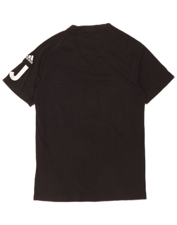 Adidas Mens Juventus Graphic Camiseta Top Pequeño Algodón Negro