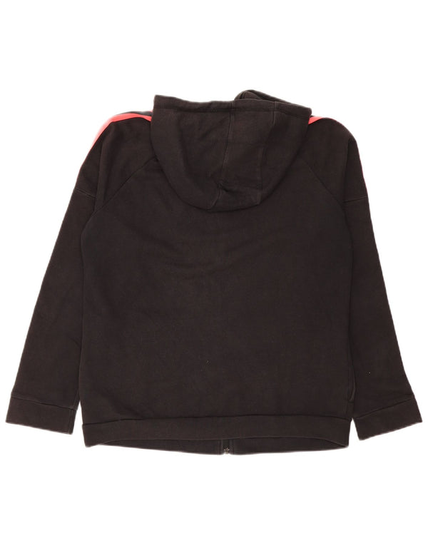 Adidas Sudadera con capucha y cremallera para mujer UK 40/40 Grande Algodón negro