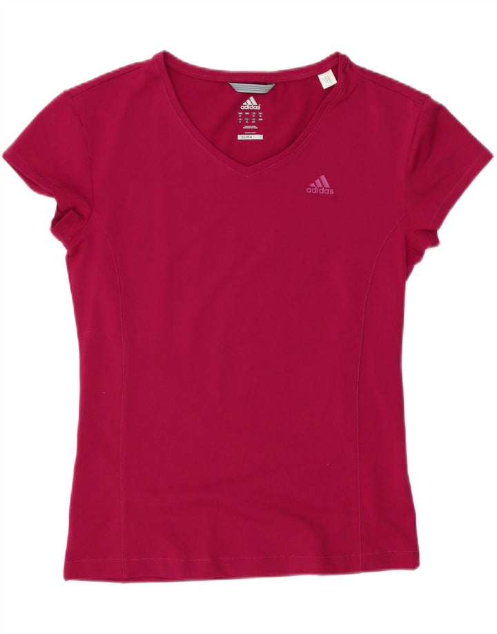 Adidas Mujer Climalite Camiseta Top UK 16 Grande Rosa Poliéster