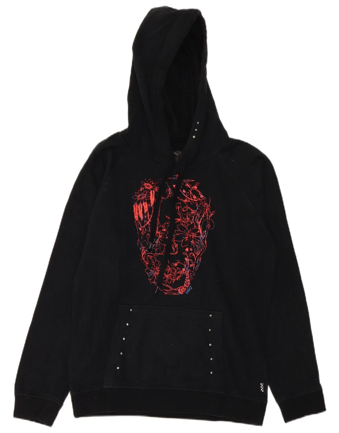 Vans - Sudadera con capucha gráfica para mujer, talla 40, talla M, color negro