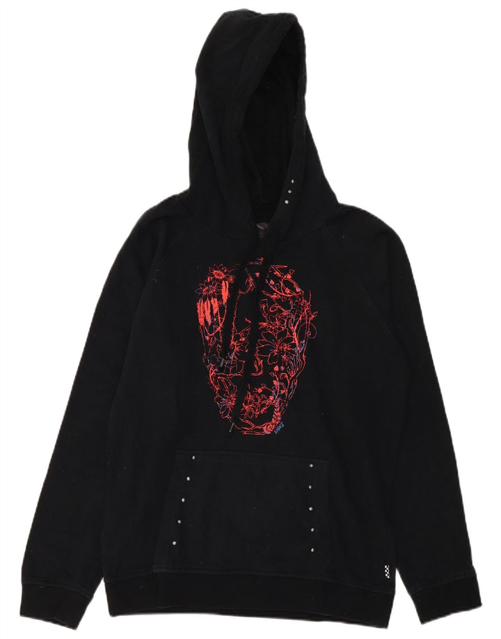 Vans - Sudadera con capucha gráfica para mujer, talla 40, talla M, color negro