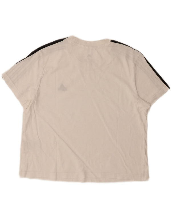 Adidas - Camiseta gráfica para mujer, talla 40, algodón blanco mediano